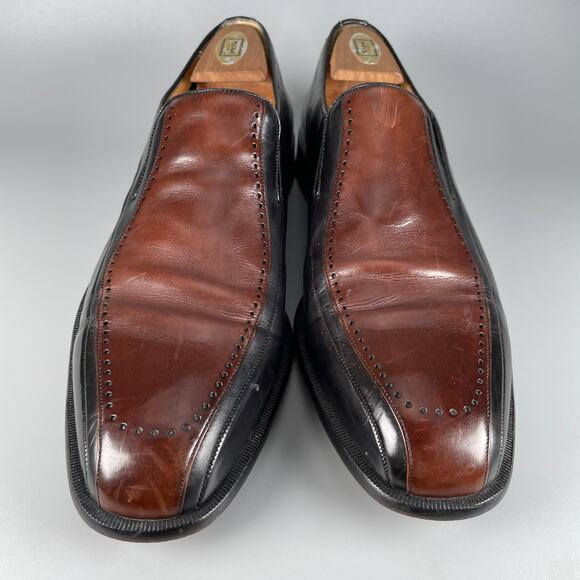 Mezlan Azores Men\'s 11 M 2-Tone Leather Slip On Loafers Casual Dress Shoes EUC main image 9